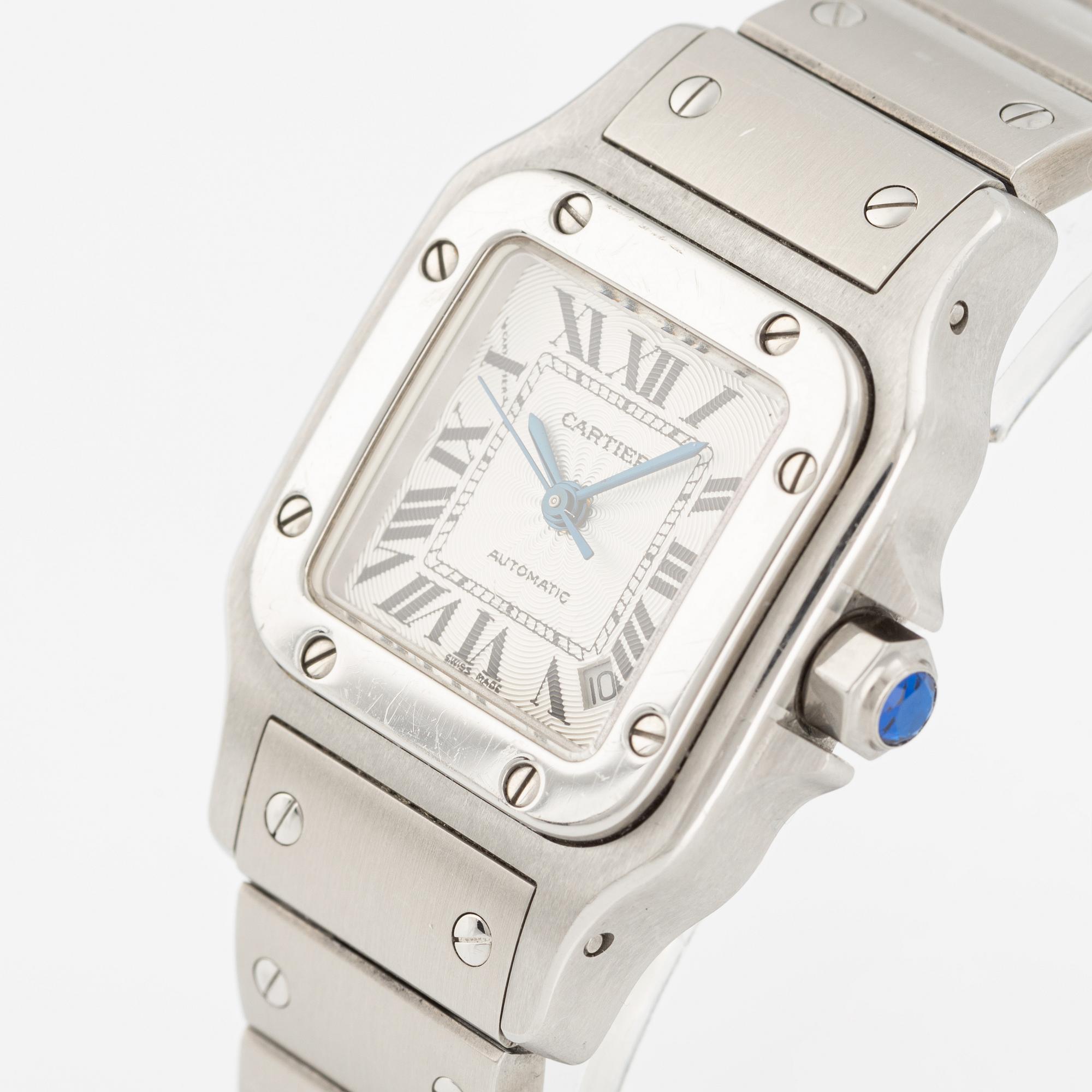 Cartier, Santos, wristwatch, 24 x 24 (35) mm.