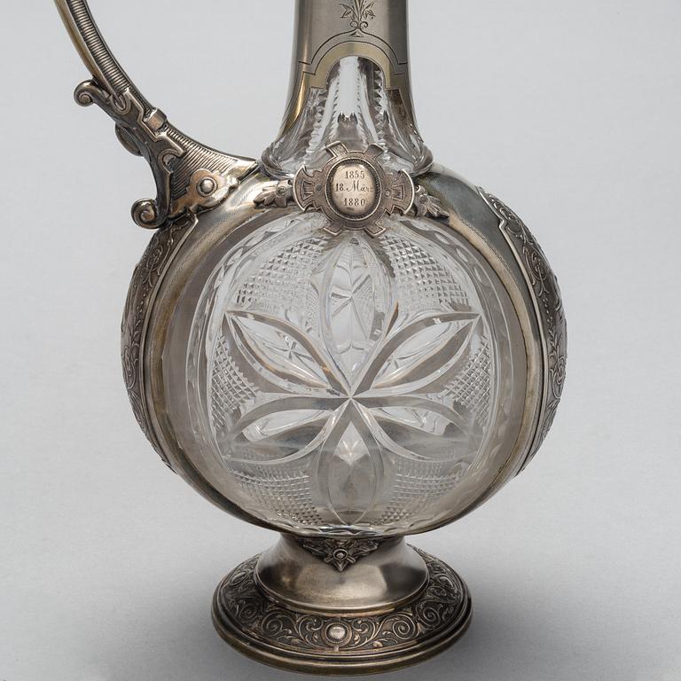 VINKANNOR ETT PAR, silver 800, troligen Tyskland ca 1880.