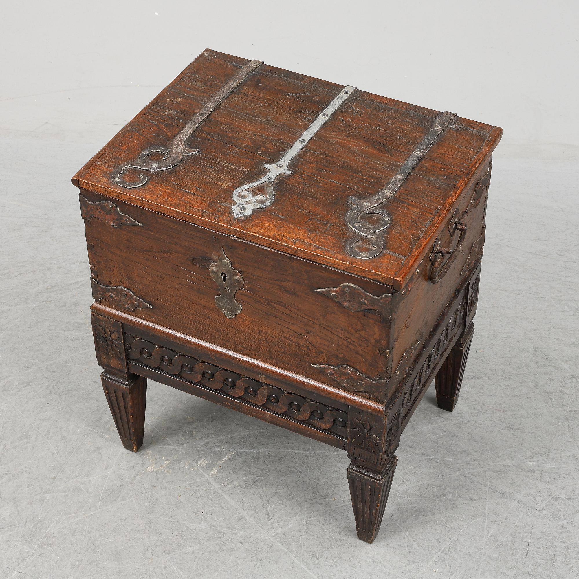 A chest and stand, 19th-20th century.