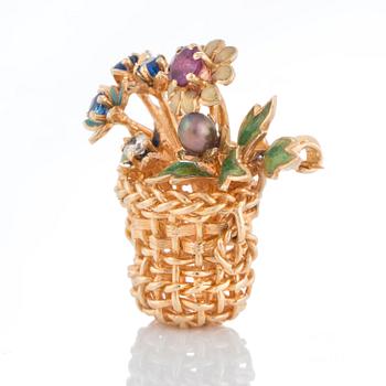 A WA Bolin basket brooch designed by Barbro Littmarck.