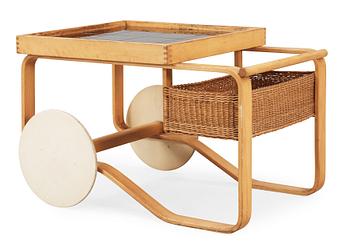 33. An Alvar Aalto 'model 900' serving trolley,  Huonekalu-ja Rakennustyötehdas Ab for Artek, Finland, probably 1940's-50's.