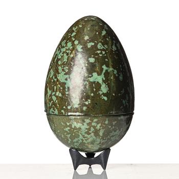 Hans Hedberg, a faience sculpture of an egg, Biot, France.