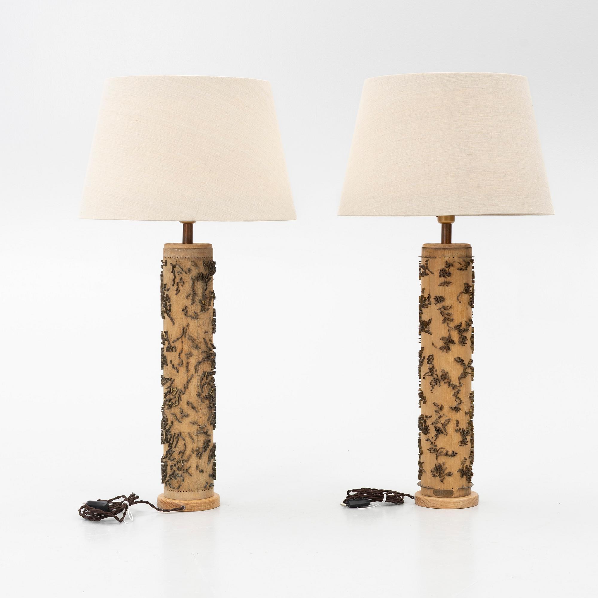 Bordslampor, ett par, samtida.