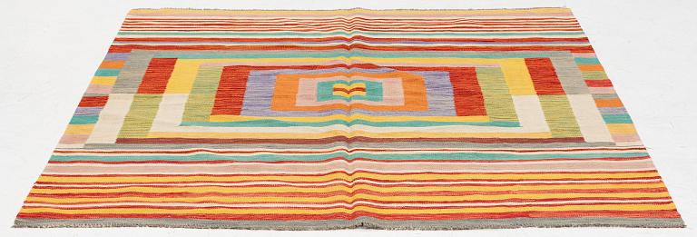 Rug, kilim, modern, approx. 203 x 196 cm.