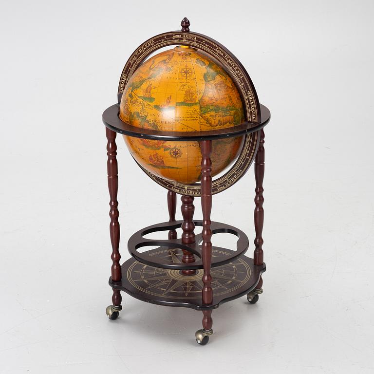 Bar globe, late 20th century.