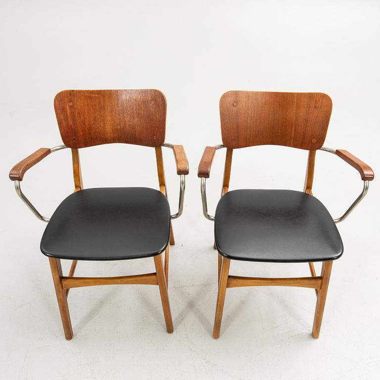 Ib Kofod-Larsen, Armchairs, a pair, Denmark, mid-20th century.