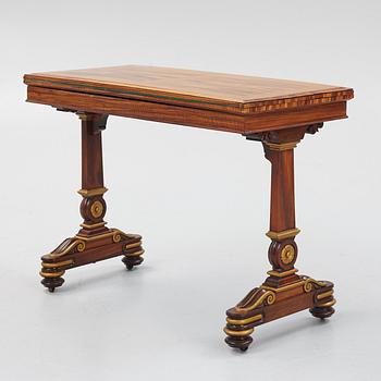 A William IV kingwood and mahogany card table by Thomas & George Seddon (firm active in London 1753/1815-70).