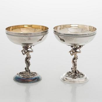 Dessertskålar, 10 st, sterling silver, Spanien, 1900-talets mitt.