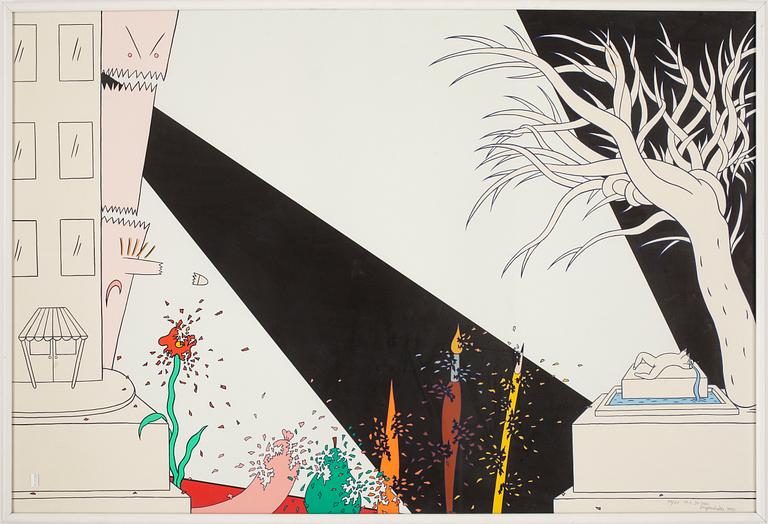 MARIE LOUISE DE GEER-BERGENSTRÅHLE, färglitografi, signerad o numrerad 76/80, dtaerad 1980.