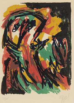 Karel Appel, färglitografi, signerad 42/75.