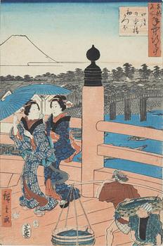 Utagawa Hiroshige I, woodblock print in colours, 1854.