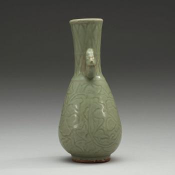 A celadon glazed vase, 18th Century or older.