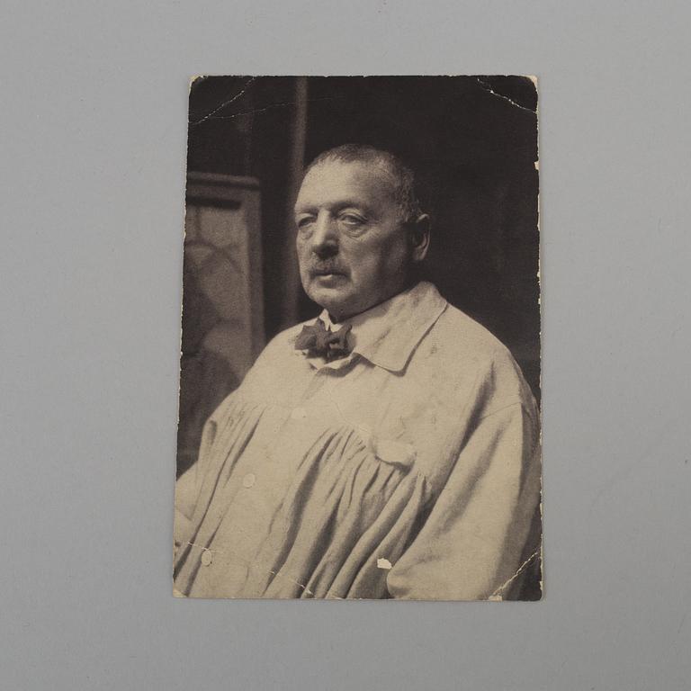 A thank you card from Anders Zorn to the artist Ernst Åkerbladh. Executed in 1920.