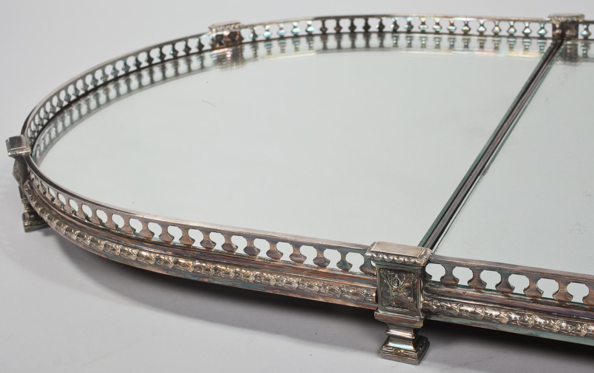BORDSPLATEAU, nysilver, tidigt 1900-tal.
