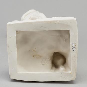 A parian sculpture of a girl with a boy on her shoulder, after desing by Adéle Rudensköld, Gustafsberg, 1960's.