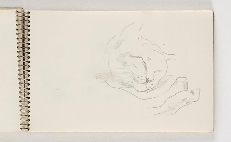 Lotte Laserstein, 10 små skissblock med teckningar.