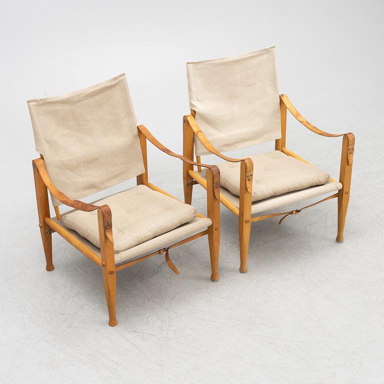 Kaare Klint, a pair of "Safari Chair", second half of the 20th Century.