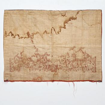 An embroidered textile, Qing dynasty, 19th Century.