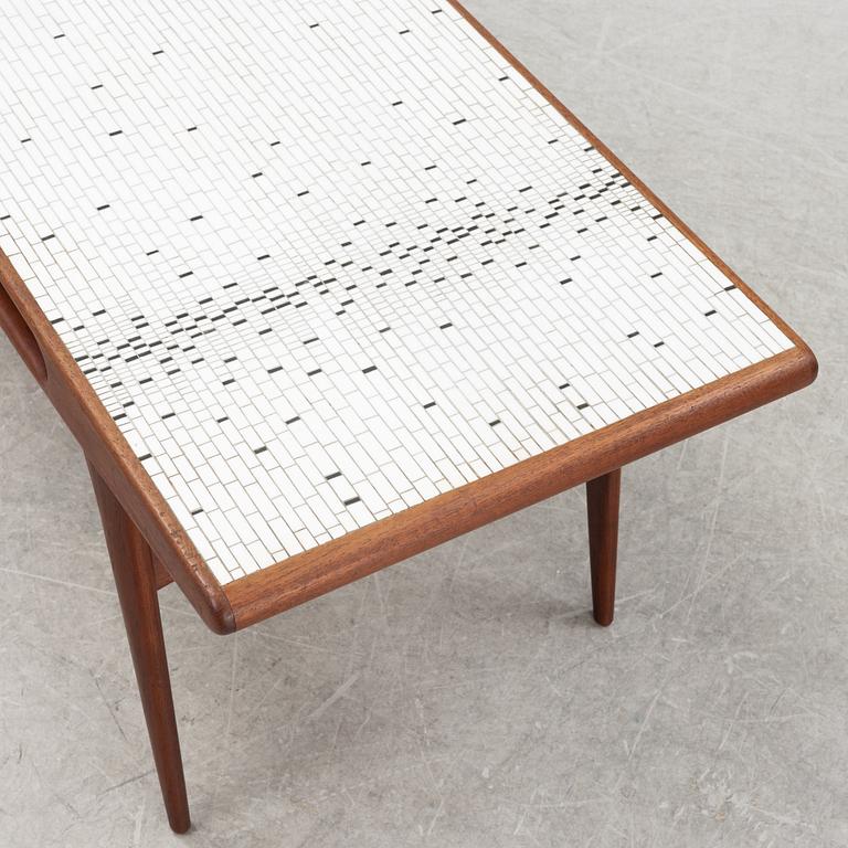 A Scandinavian teak and tiled coffee table, 1960's.