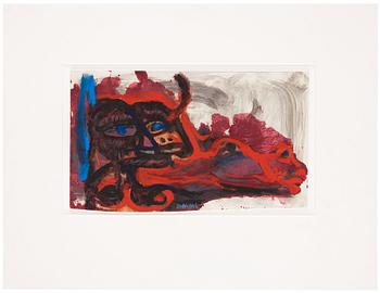 CO Hultén, mixed media on paper, signed and executed 1948/49.