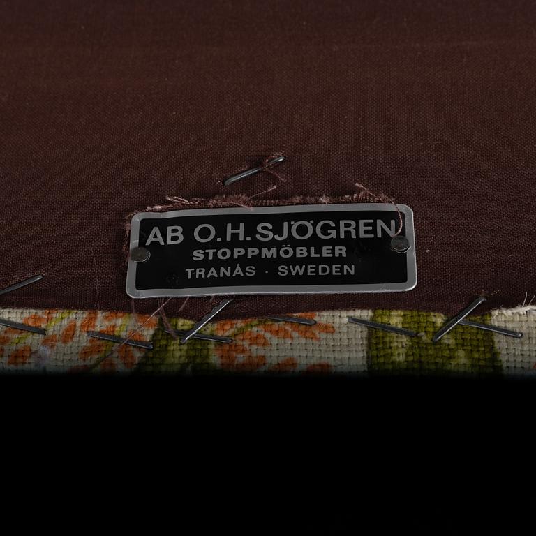 Armchairs, a pair, OH Sjögren, Tranås, second half of the 20th century.