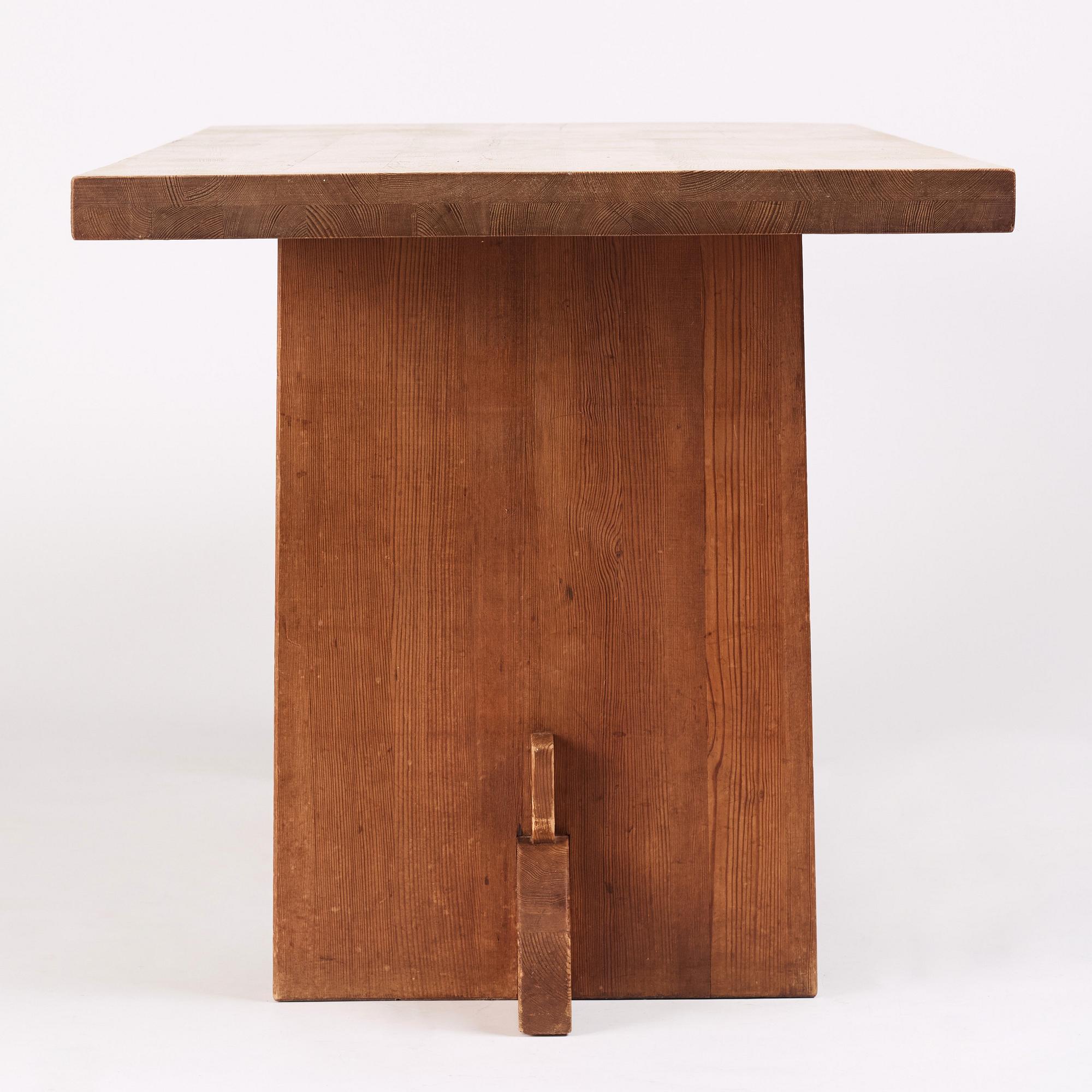 Axel Einar Hjorth, a stained pine "Lovö" table, Nordiska Kompaniet, Sweden 1930s.