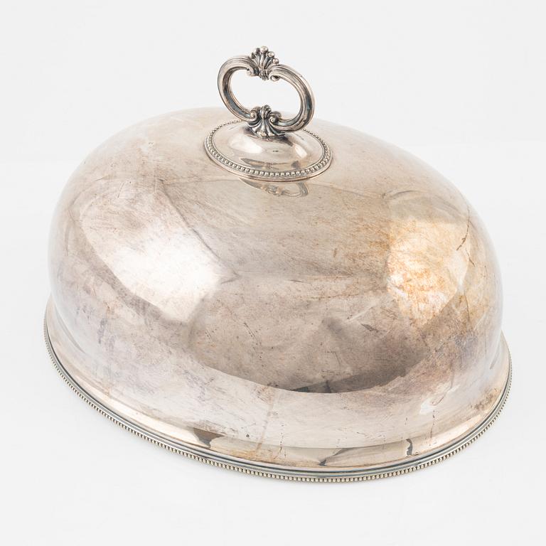 A silver plated cover, England around the year 1900.