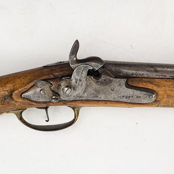 Flintlock rifle, converted to percussion lock, Norwegian model m/1774-1841 (?).