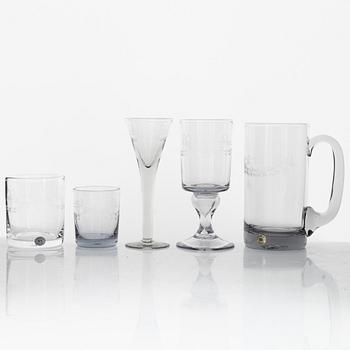 A 45-piece 'Antik' glass service, Reijmyre.