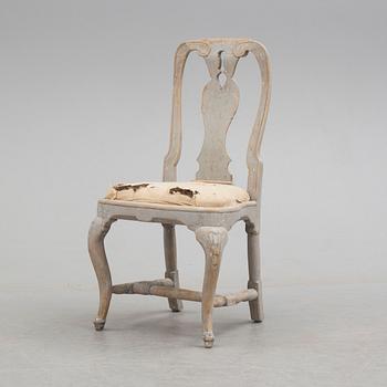 A mid 18th century rococo chair.