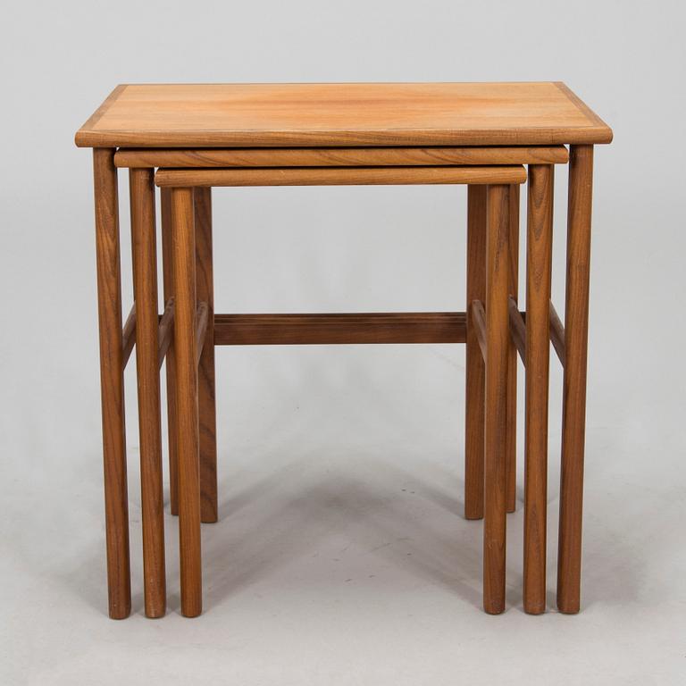 Olof Ottelin,  A 1960s 'Triplex' nesting table for Oy Stockmann Ab, Keravan Puusepäntehdas, Finland.