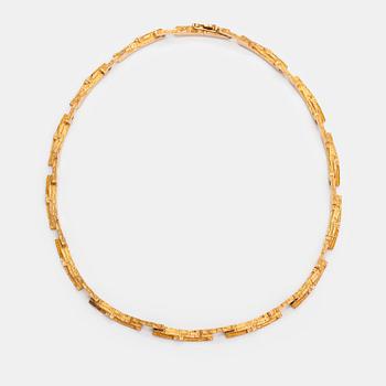 Björn Weckström, A 14K gold necklace "Tundra". Lapponia 1976.