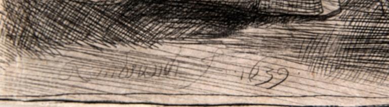 Rembrandt Harmensz van Rijn, The Death of the Virgin, later print.