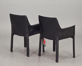 KARMSTOLAR, ett par, "413 CAB", Mario Bellini, Cassina.