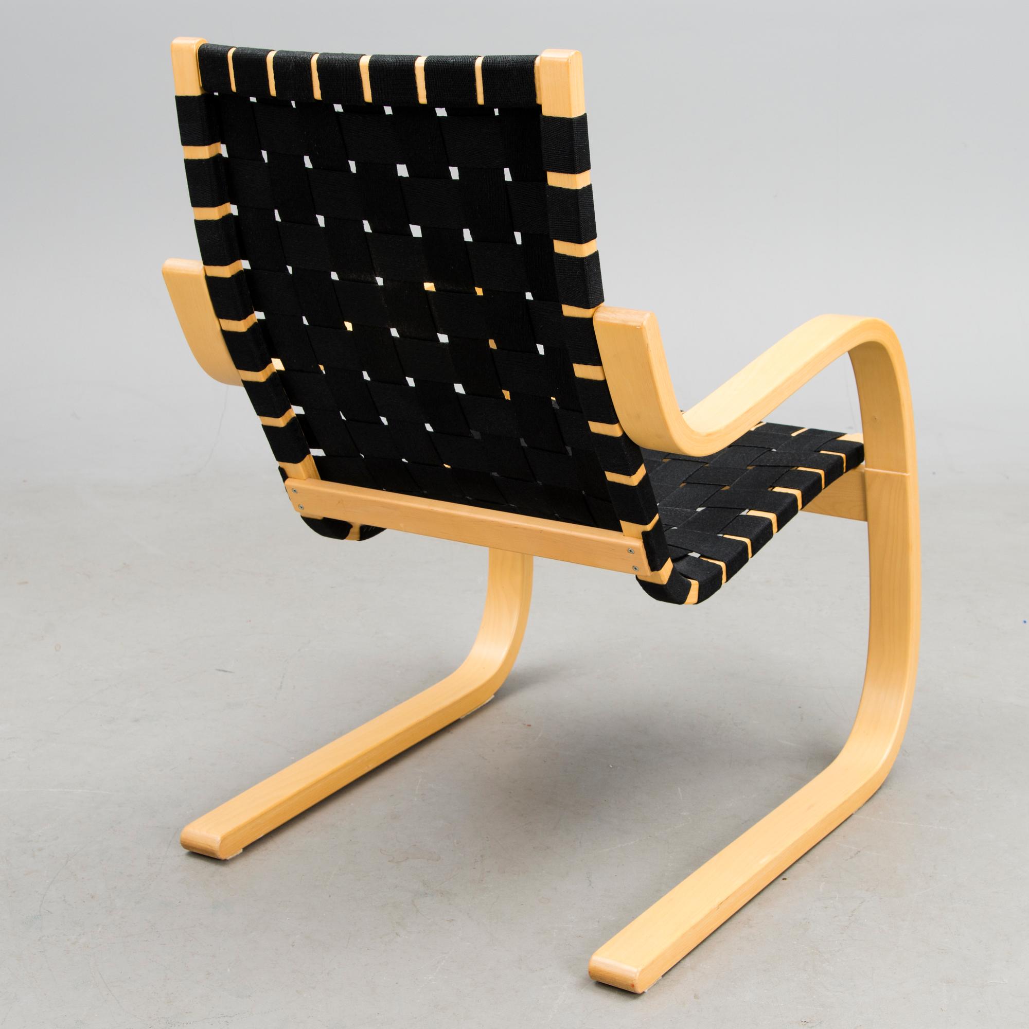 ALVAR AALTO, nojatuoli, malli 406, Artek, 1900-luvun loppu.