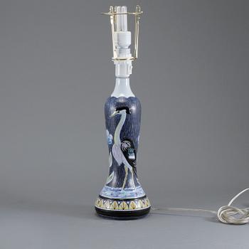 BORDSLAMPA, keramik, Tilgmans, 1900-talets andra hälft.