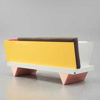 Peter Shire, a "Big Sur" sofa, Memphis, Italy, post 1986.