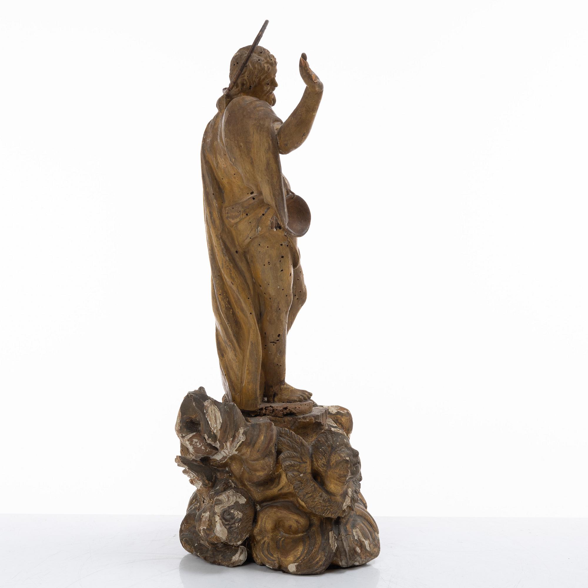 Kyrkoskulptur, sydeuropa, troligtvis 1700-tal.