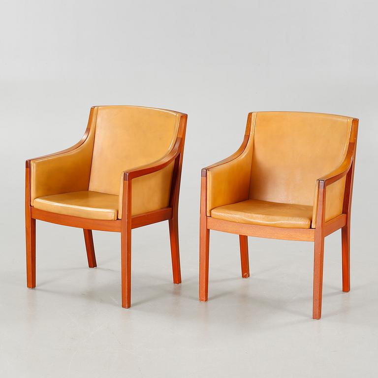 A pair of armchairs by AB A Klaesson Möbelfabrik, Fjugesta, second half of the 20th century.