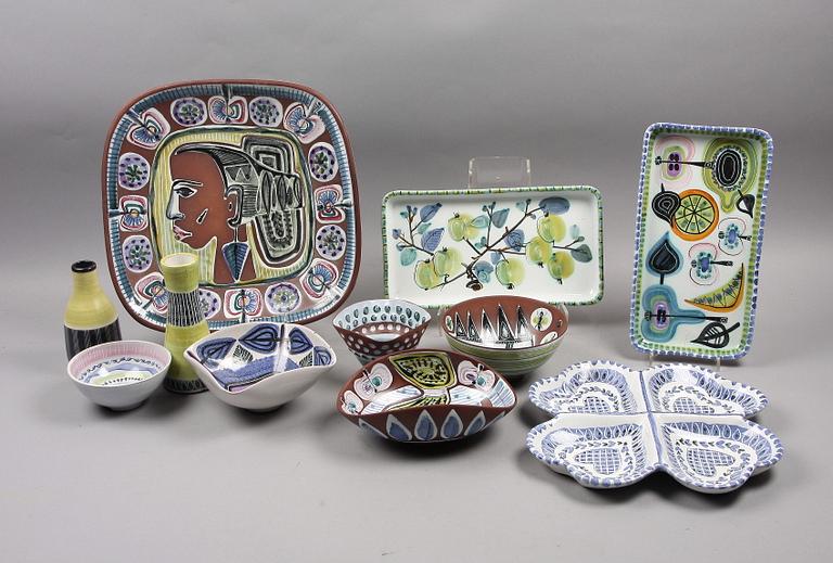 SERVISDELAR, 63 st, lergods, Jani, Laholm, 50/60-tal.