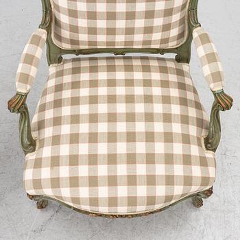 Armchairs, a pair, Rococo style, early 20th century.