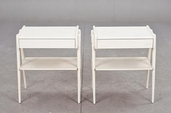 SÄNGBORD, ett par, AB Carlströms & co Möbelfabrik, 1950/60-tal.