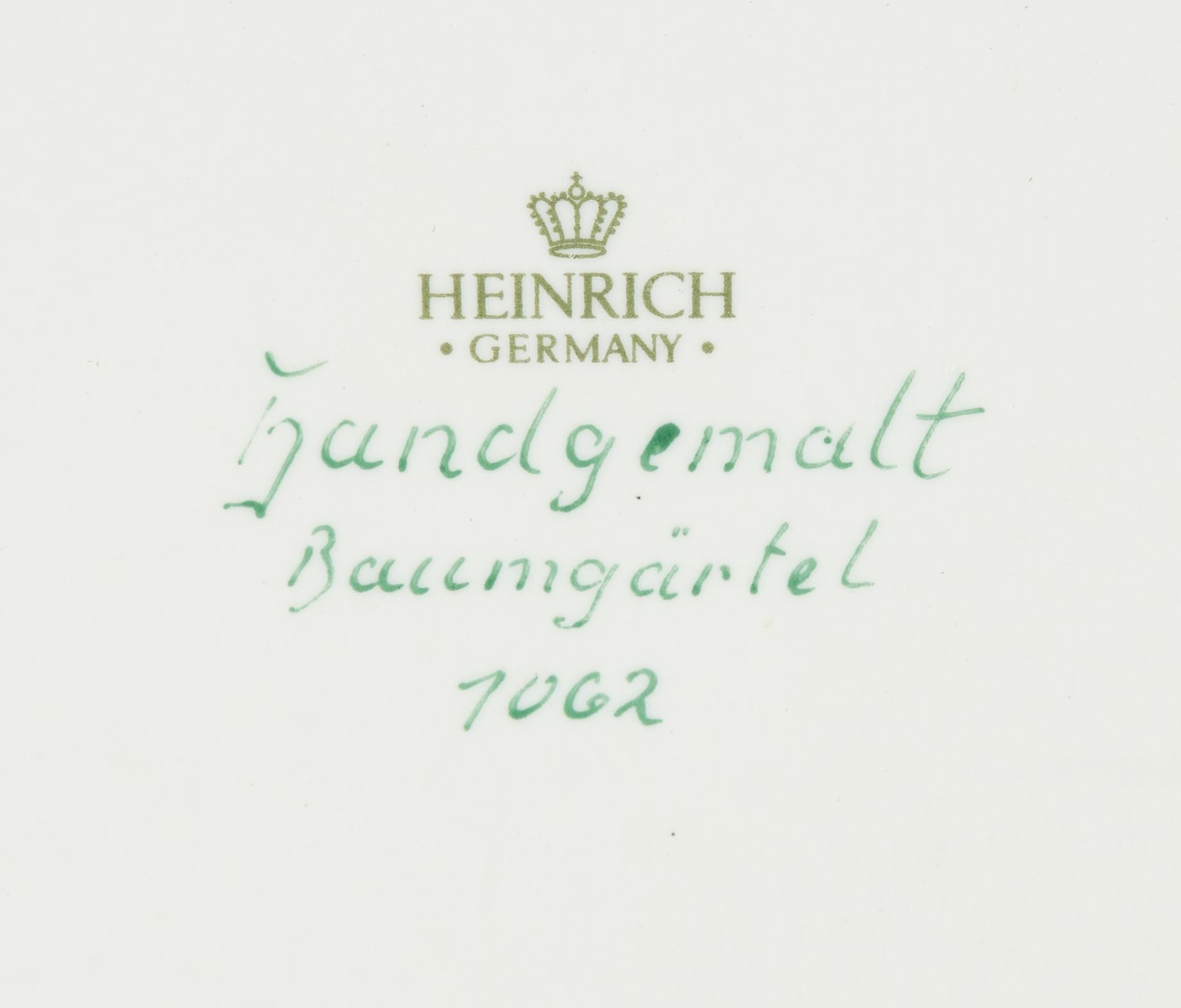 A paintel porcelain plaque from Heinrich Selb Bavaria, Germany, later part of the 20th century.