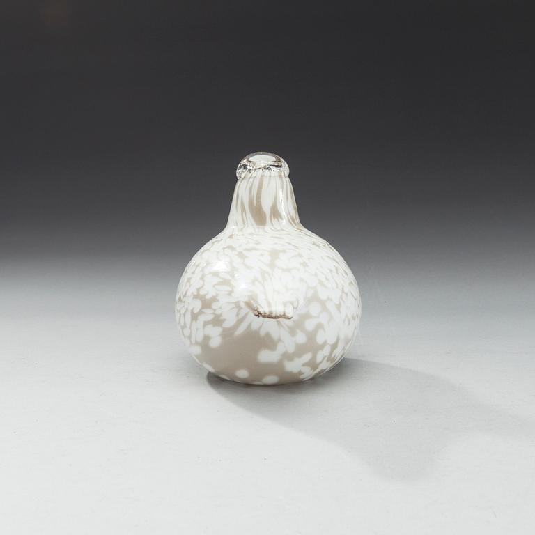 FIGURIN, glas, signerad Oiva Toikka, Nuutajärvi, 1900-talets slut.