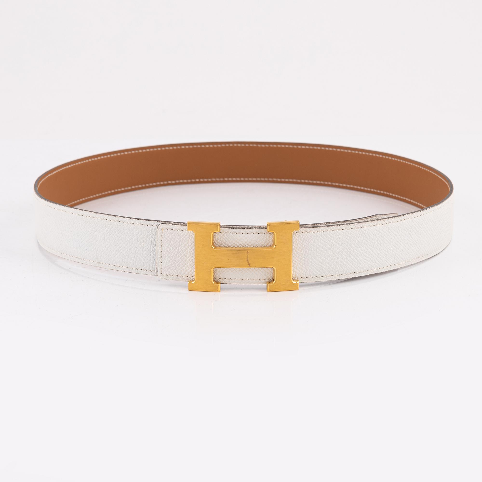 Hermès, a reversible 'Constance' leather belt, 2009, size 85.