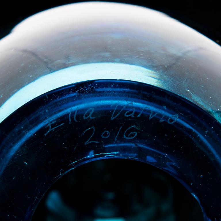 ELLA VARVIO, A glass sculpture, signed Ella Varvio 2016.