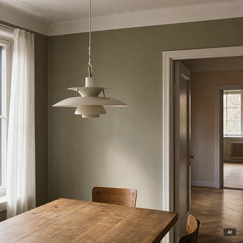 Poul Henningsen, a pendant lamp, 'PH5', Louis Poulsen, Denmark.