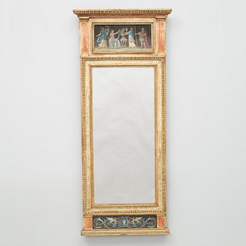 A late gustavian mirror, around year 1800.