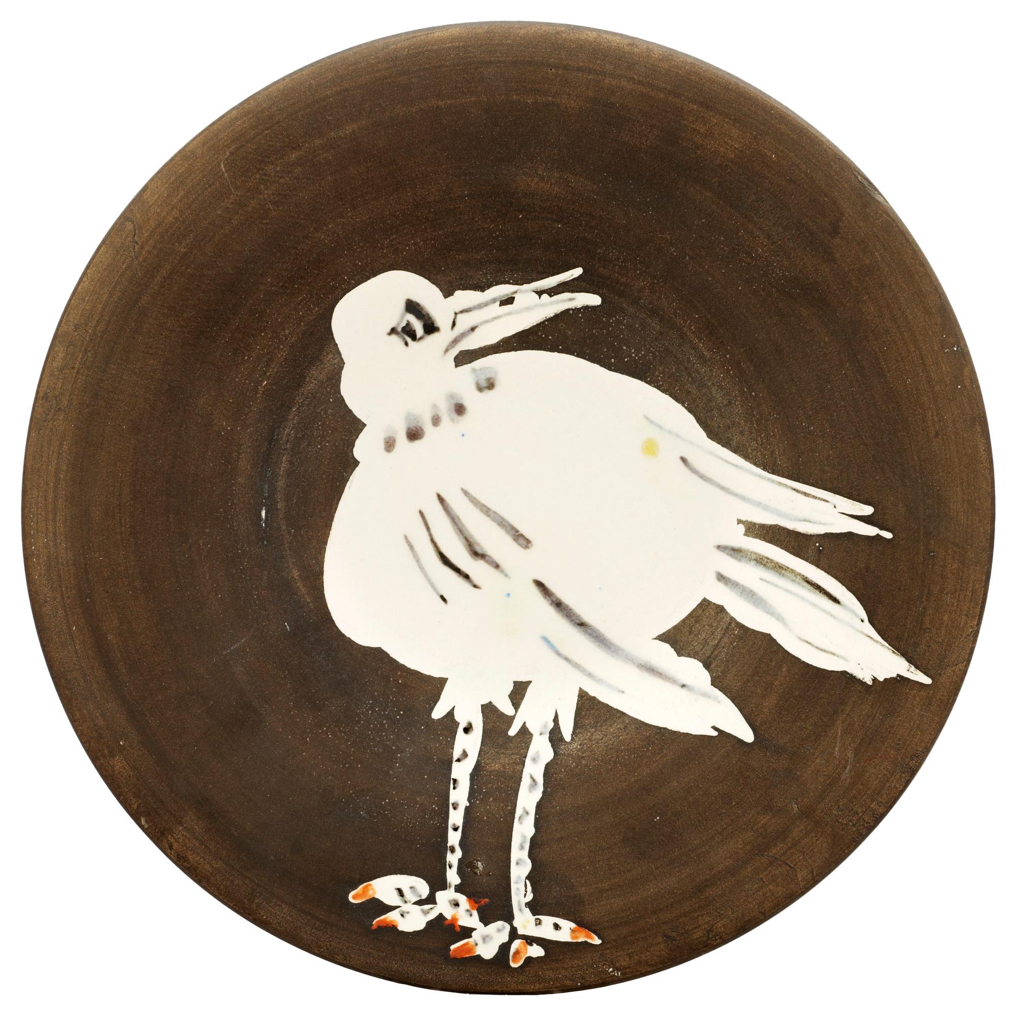 A Pablo Picasso 'Oiseau no 93' faience dish, Madoura, Vallauris, France 1963.