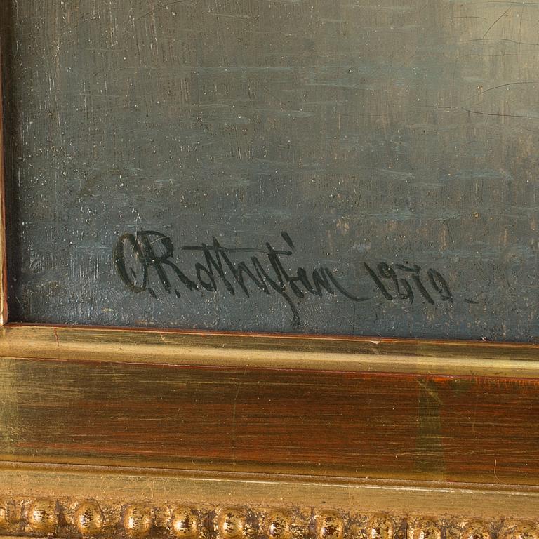 CARL ABRAHAM ROTHSTÈN, oil on canvas, sinde and dated 1870.